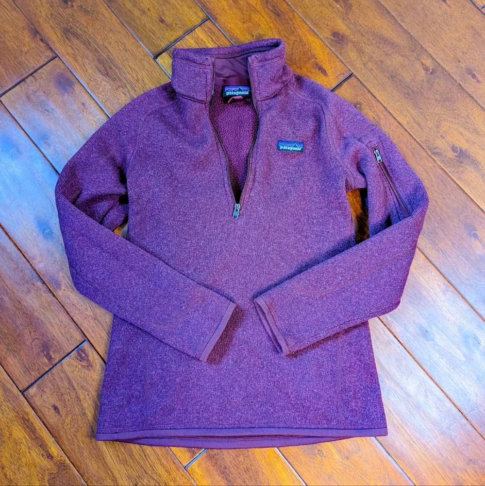 Patagonia Women's Better Sweater 1/4 Zip Fleece Wool Jacket in Night Plum